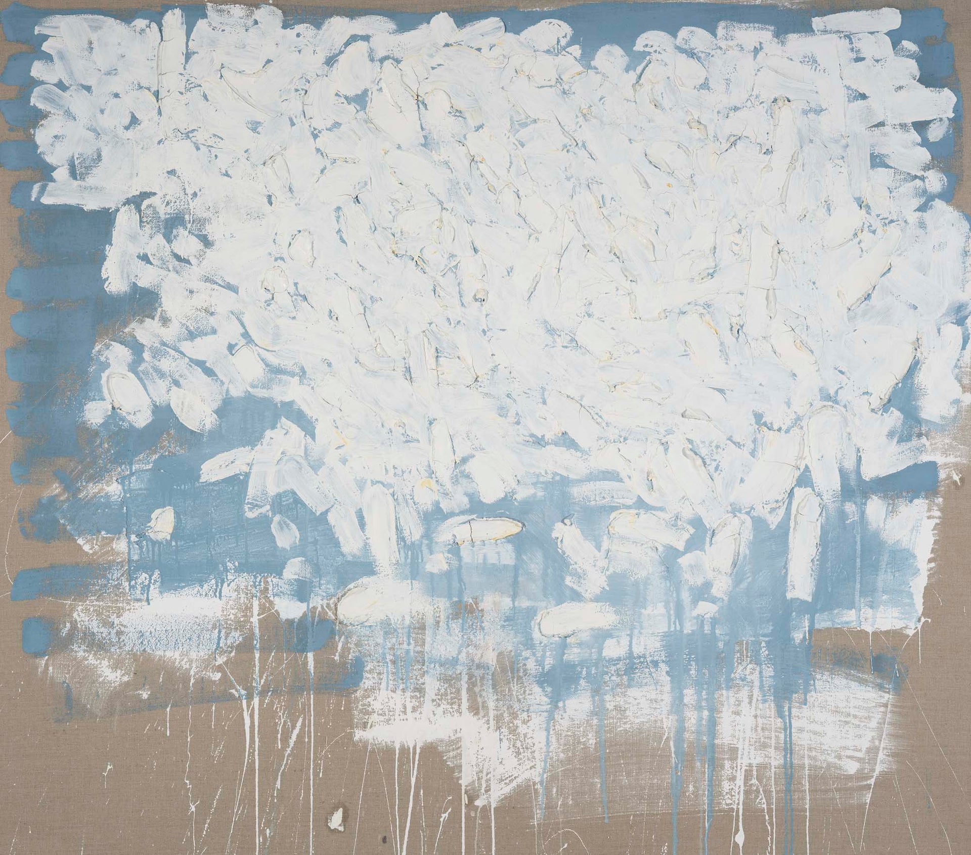 Blue Over White Under White