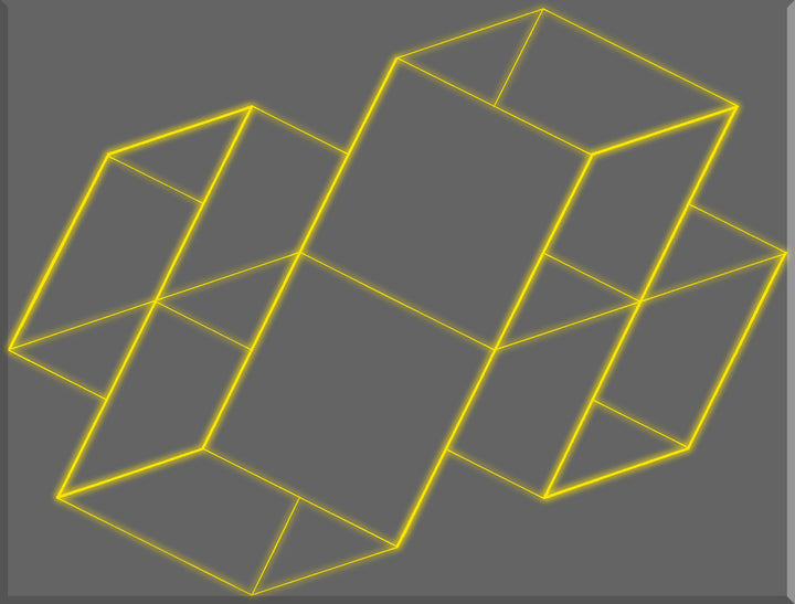 Image of "Box Geometric Yellow-Gray"