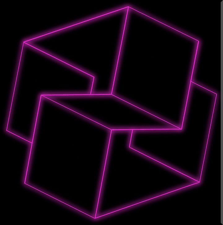 Image of "Box Geometric Purple-Black"