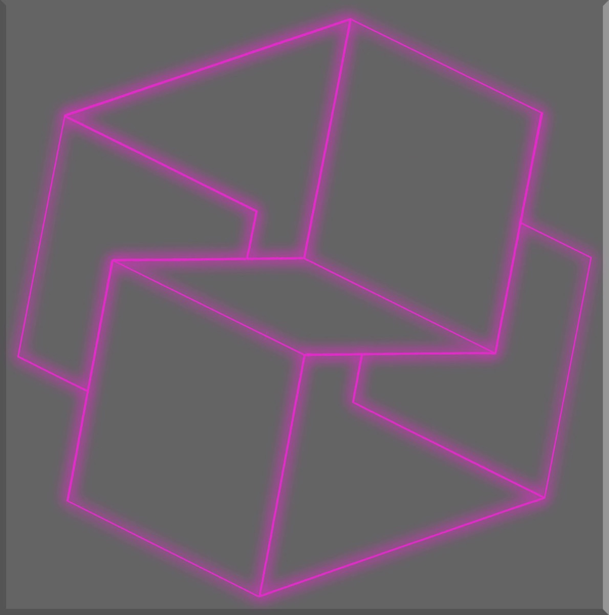 Image of "Box Geometric Purple-Gray"