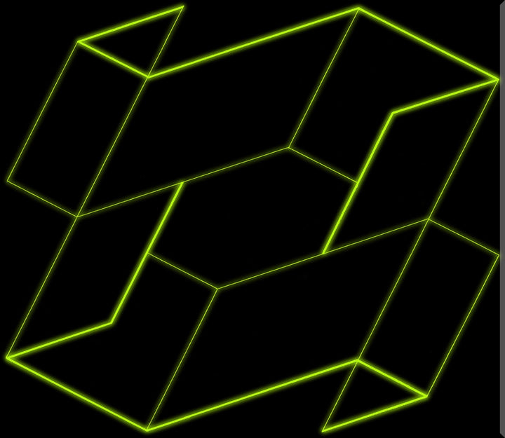 Image of "Box Geometric Green-Black"