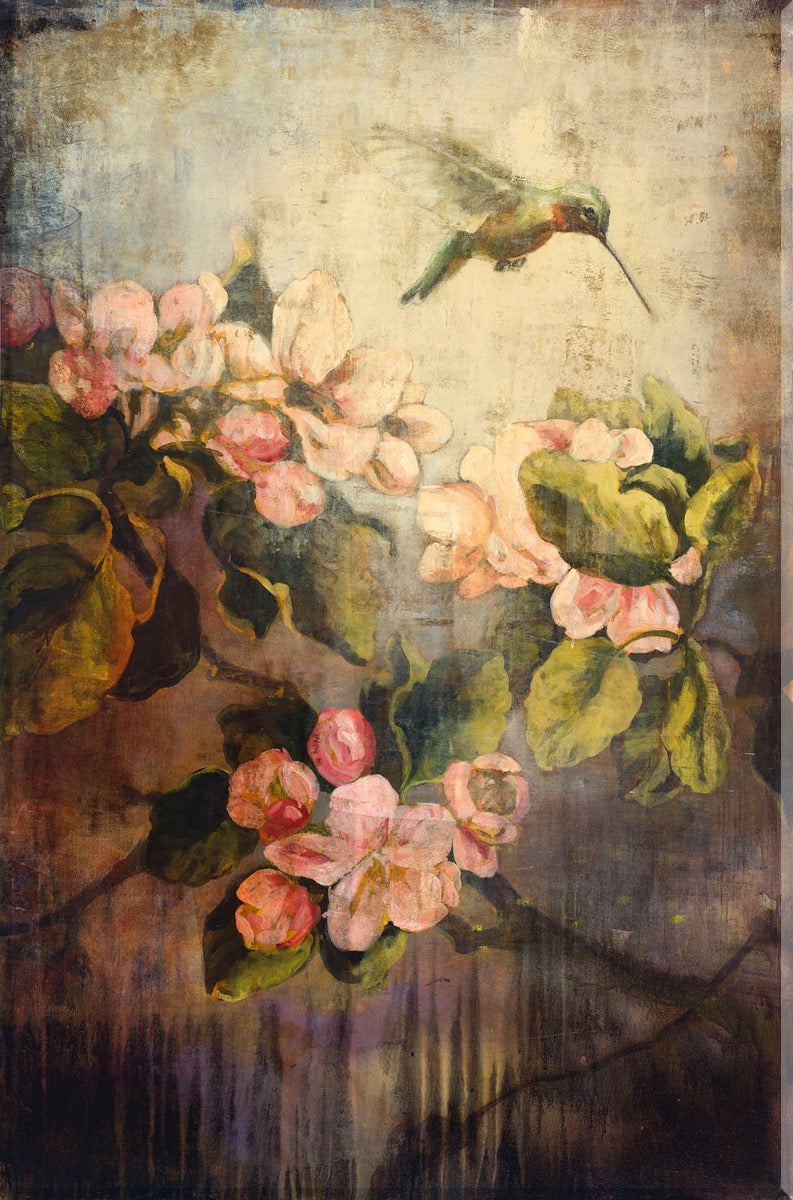 Image of "Hummingbird & Blossoms 2"