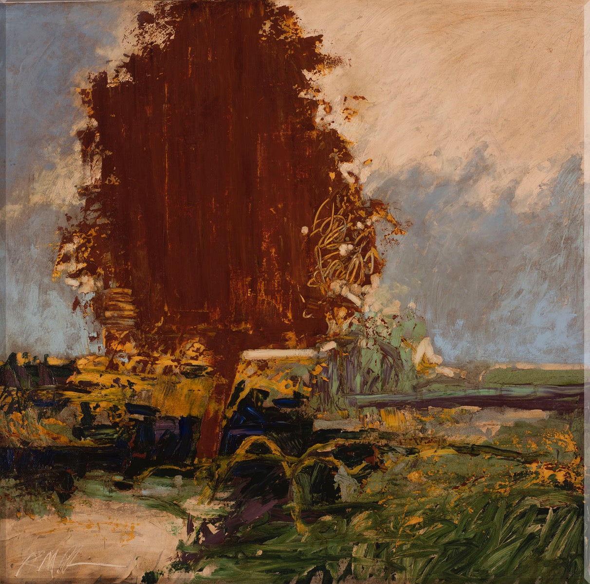 Image of "Landscape with Red Tree"