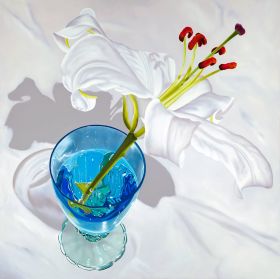 Image of "Lily In Blue Glass"